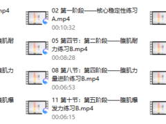 19、 12节课，4分钟腹肌马甲线专项系列课（完结）