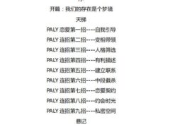 恋爱指南play连招