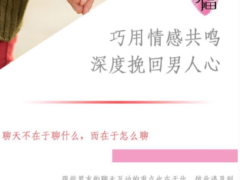 系列08-巧用情感共鸣，深度挽回男人心。